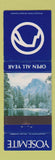 Matchbook Cover - Yosemite National Park CA