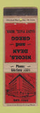 Matchbook Cover - Nicolas Dean Gregg St Paul MN WORN