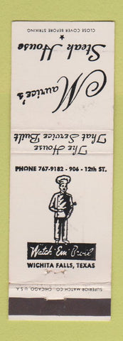 Matchbook Cover - Maurice's Steak House Wichita Falls TX