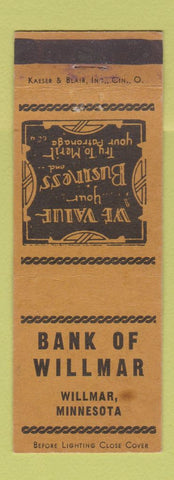 Matchbook Cover - Bank of Willmar MN WEAR