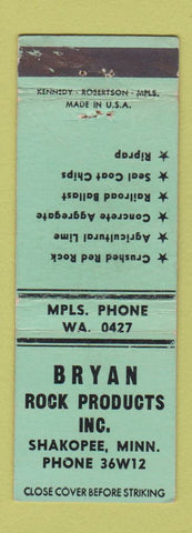 Matchbook Cover - Bryan Rock Products Shakopee MN WEAR