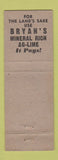 Matchbook Cover - Bryan Rock Products Shakopee MN WEAR
