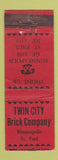 Matchbook Cover - Twin City Brick Minneapolis St Paul MN WORN