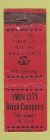 Matchbook Cover - Twin City Brick Minneapolis St Paul MN WORN