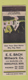 Matchbook Cover - EE Bach Millwork Minneapolis MN