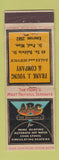 Matchbook Cover - Frank Young ABC Oil Burners ST Paul MN WEAR