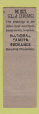 Matchbook Cover - National Camera Exchange Minneapolis MN WEAR