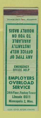 Matchbook Cover - Employers Overload Service Minneapolis MN