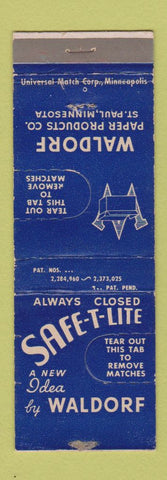 Matchbook Cover - Waldorf Paper Products St Paul MN WEAR