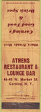Matchbook Cover - Corning's Restaurant Corning NY