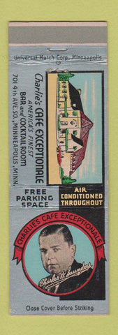Matchbook Cover - Charlie's Cafe Exceptionale Minneapolis MN