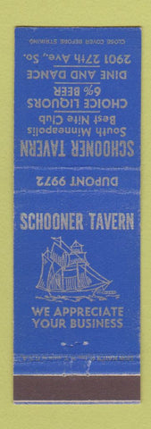 Matchbook Cover - Schooner Tavern Minneapolis MN