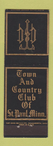 Matchbook Cover - Town and Country Club St Paul MN