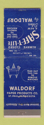 Matchbook Cover - Waldorf Paper Products St Paul MN WEAR