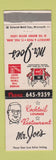 Matchbook Cover - Mr Joe's Restaurnt St Paul MN WEAR