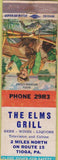 Matchbook Cover - Elms Grill Tioga PA