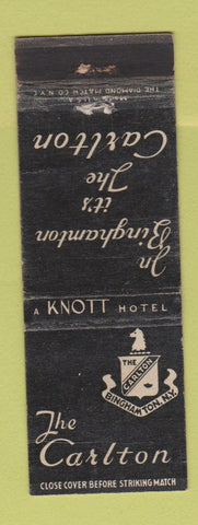 Matchbook Cover - The Carlton Bignhamton NY WORN