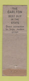 Matchbook Cover - The Carlton Bignhamton NY WORN
