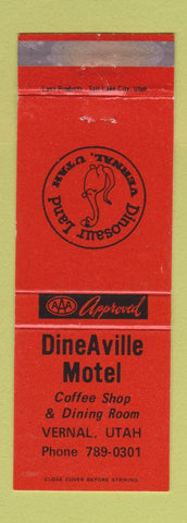 Matchbook Cover - Dinosaur Land Vernal UT DineAville Motel WORN