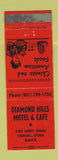 Matchbook Cover - Diamond Hills Motel Cafe Vernal UT Chinese WEAR