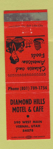 Matchbook Cover - Diamond Hills Motel Cafe Vernal UT Chinese WEAR