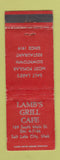 Matchbook Cover - Lamb's Grill Cafe Salt Lake City UT WORN