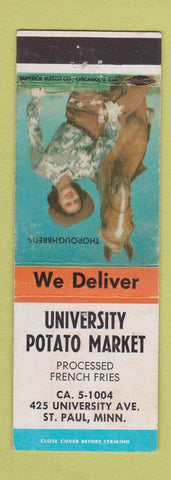 Matchbook Cover - University Potato Market St Paul MN French Fries