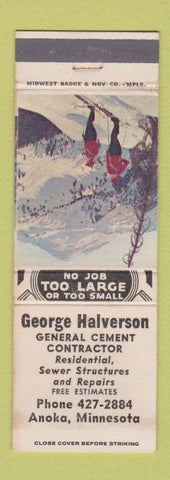 Matchbook Cover - George Halverson Cement Anoka MN WEAR