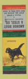 Matchbook Cover - Anchor Boat and Steel Marine Supply Salt Lake City UT