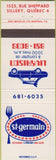 Matchbook Cover - St Germain restaurant Sillery QC