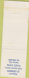 Matchbook Cover - St Germain restaurant Sillery QC