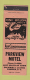 Matchbook Cover - Parkview Motel Camden SC
