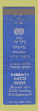 Matchbook Cover - Parrish's Motor Court Murrells Inlet SC WEAR