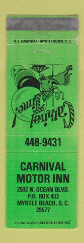 Matchbook Cover - Carnival Motor Inn Myrtle Beach SC