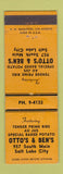 Matchbook Cover - Otto's and Ben's Restaurant Salt Lake City UT