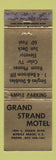 Matchbook Cover - Grand Strand Motel Myrtle Beach SC WORN