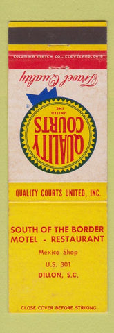 Matchbook Cover - South of the Border Dillon SC
