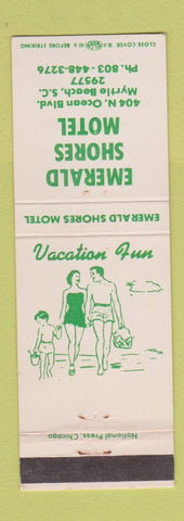 Matchbook Cover - Emerald Shores Motel Myrtle Beach SC