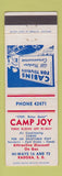 Matchbook Cover - Camp Joy Kadoka SD oil gas cabins