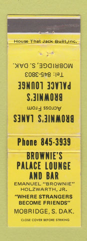 Matchbook Cover - Brownie's Palace Lounge Bar Mobridge SD WEAR