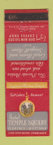 Matchbook Cover - Hotel Temple Square Salt Lake City UT
