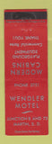 Matchbook Cover - Wendler Motel Martin SD cabins