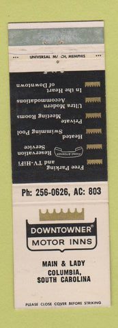 Matchbook Cover - Downtowner Motor Inns Columbia SC WEAR
