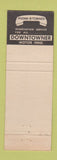 Matchbook Cover - Downtowner Motor Inns Columbia SC WEAR