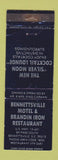 Matchbook Cover - Bennettsville Motel Brandin Iron Bennettsville SC WEAR