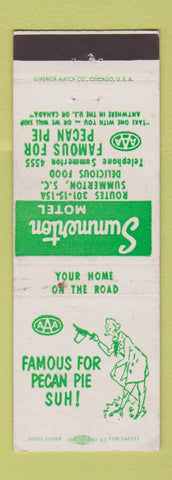 Matchbook Cover - Summerton Motel SC Pecan Pie