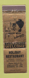 Matchbook Cover - Holiday Restaurant Bamberg SC WEAR