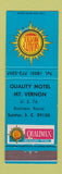 Matchbook Cover - Quality Motel Sumter SC