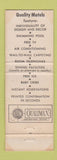Matchbook Cover - Quality Motel Sumter SC