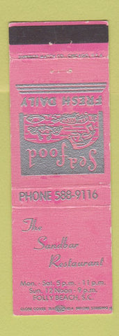 Matchbook Cover - Sandbar Restaurant Folly Beach SC